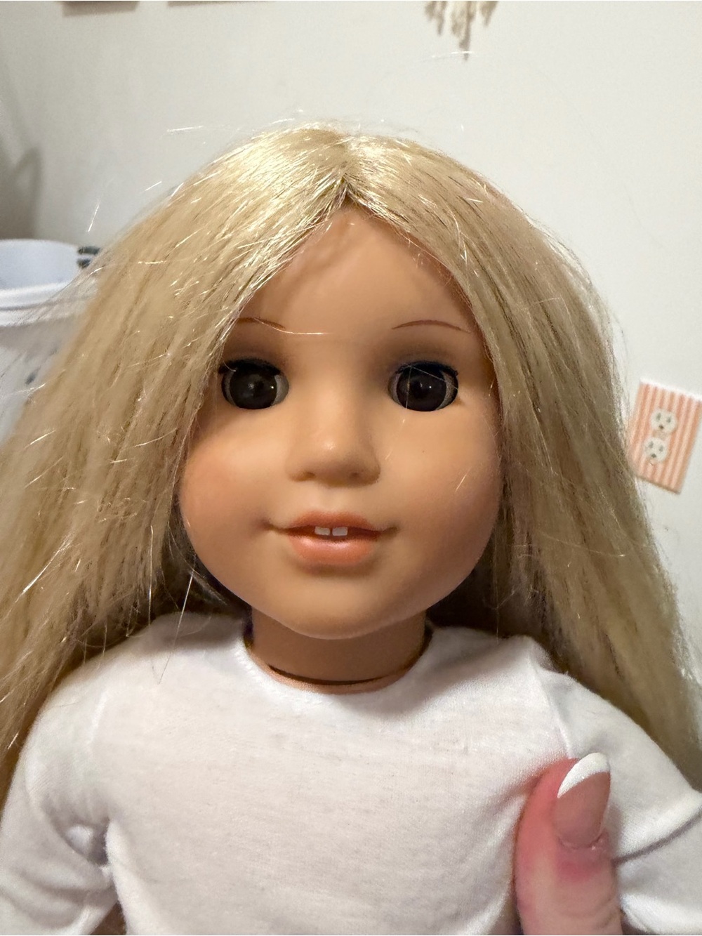 American Girl Blonde Doll in White Top and Pink Skirt - Picture 4 of 4